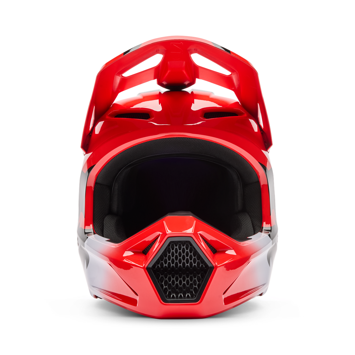 Youth V1 Shield Fullface Helm - Fluorescent Red