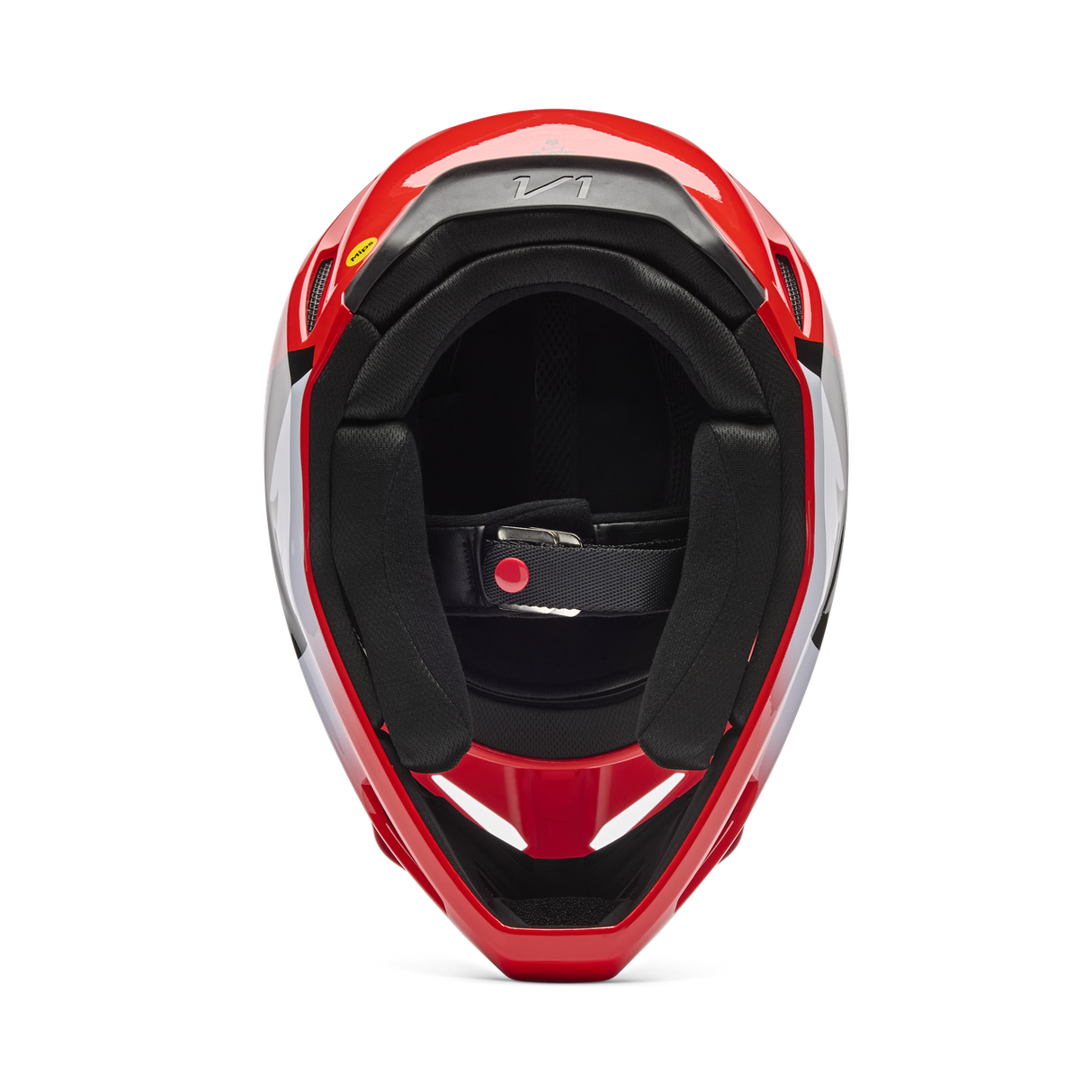 Youth V1 Shield Fullface Helm - Fluorescent Red