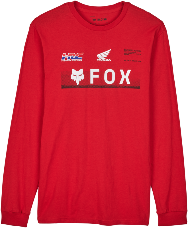 Fox X Honda Premium Long Sleeve Tee - Flame Red