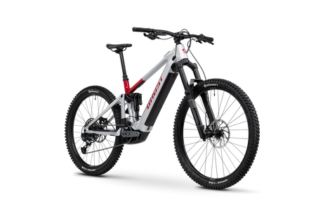 E-RIOT CF Advanced Uni misty gray / rebel red - glossy