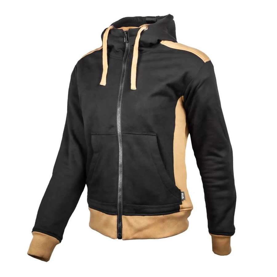 Damen Hoodie Panda - schwarz-beige