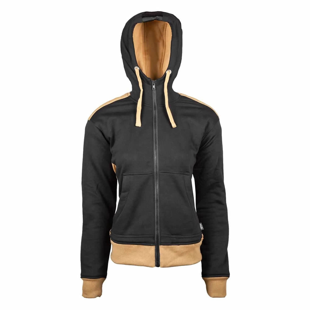 Damen Hoodie Panda - schwarz-beige