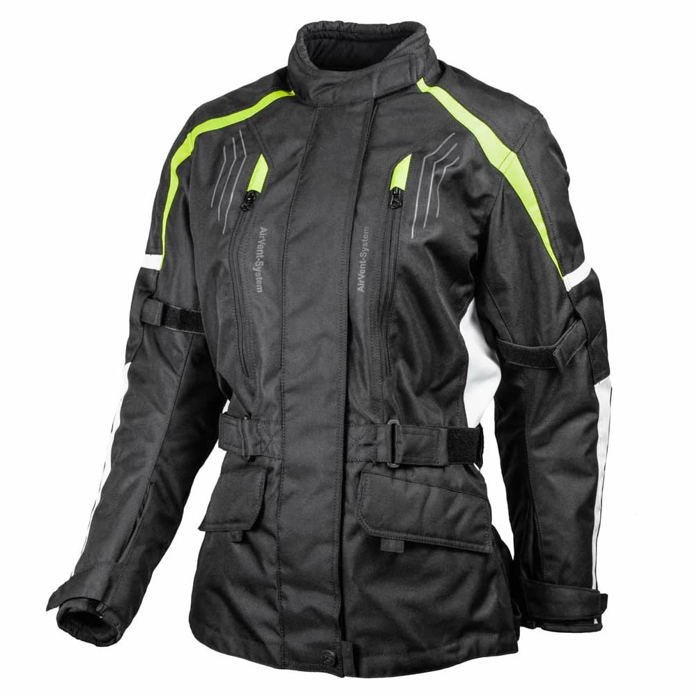 Damen Jacke Dayton - schwarz-gelb fluo-weiss