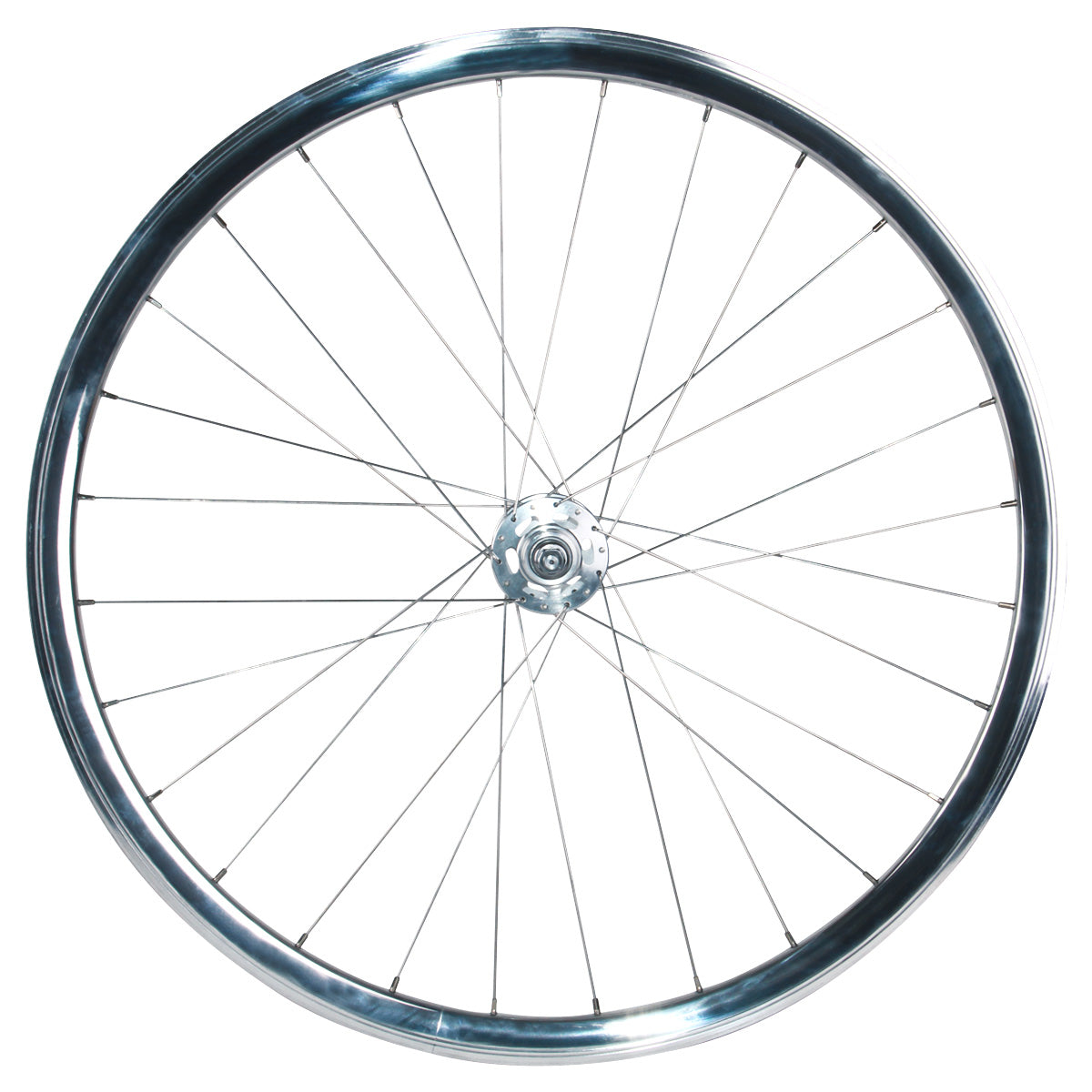 Singlespeed/Fixed Laufradsatz - silber poliert