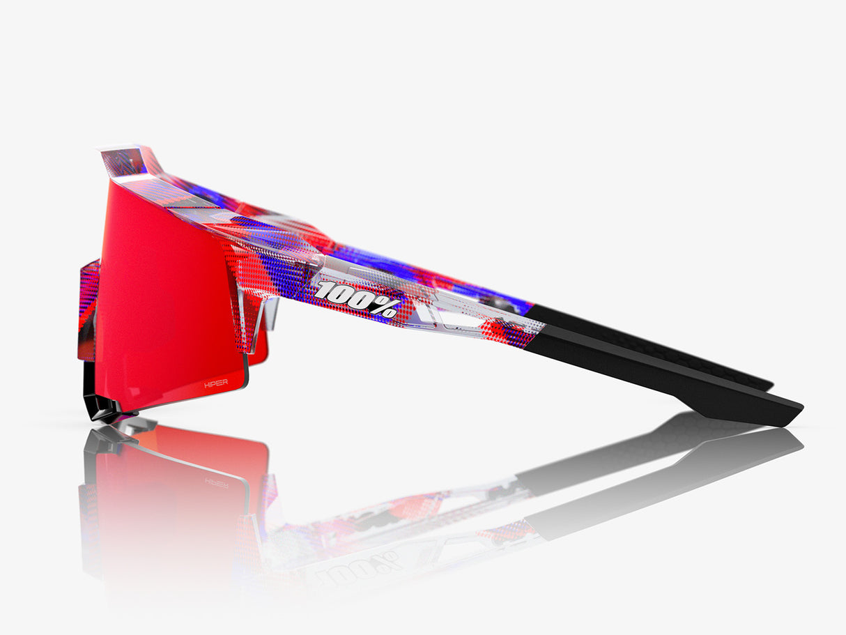 100% Speedcraft FDJ - HiPER Fire Red Mirror Lens - Gloss Translucent Red/Blue