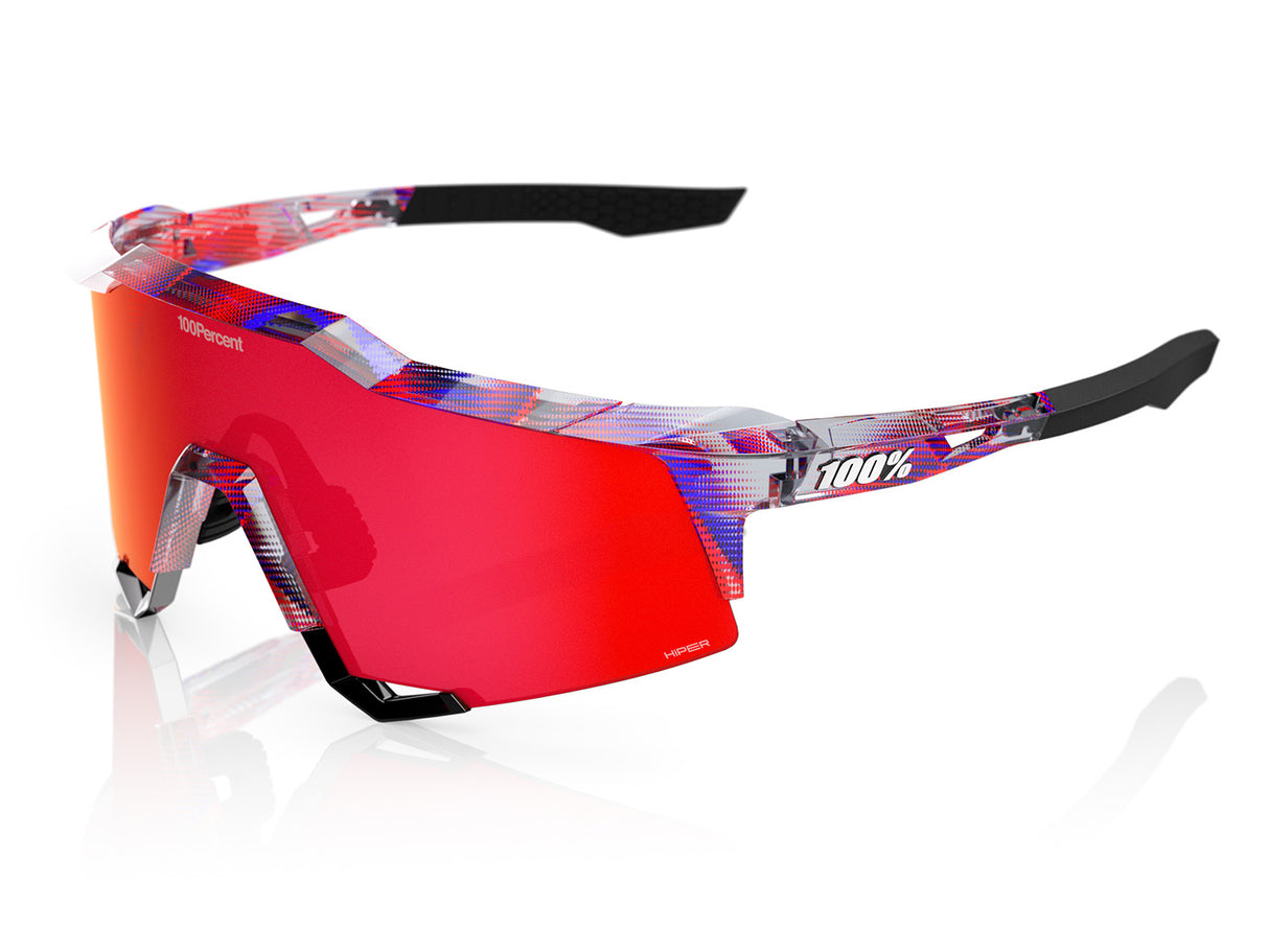 100% Speedcraft SL FDJ - HiPER Fire Red Mirror Lens - Gloss Translucent Red/Blue