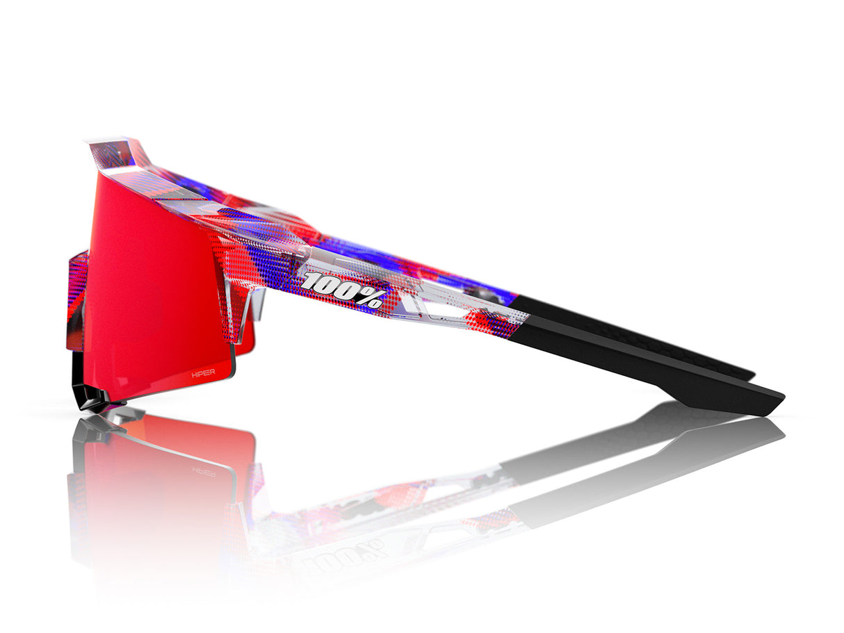 100% Speedcraft SL FDJ - HiPER Fire Red Mirror Lens - Gloss Translucent Red/Blue