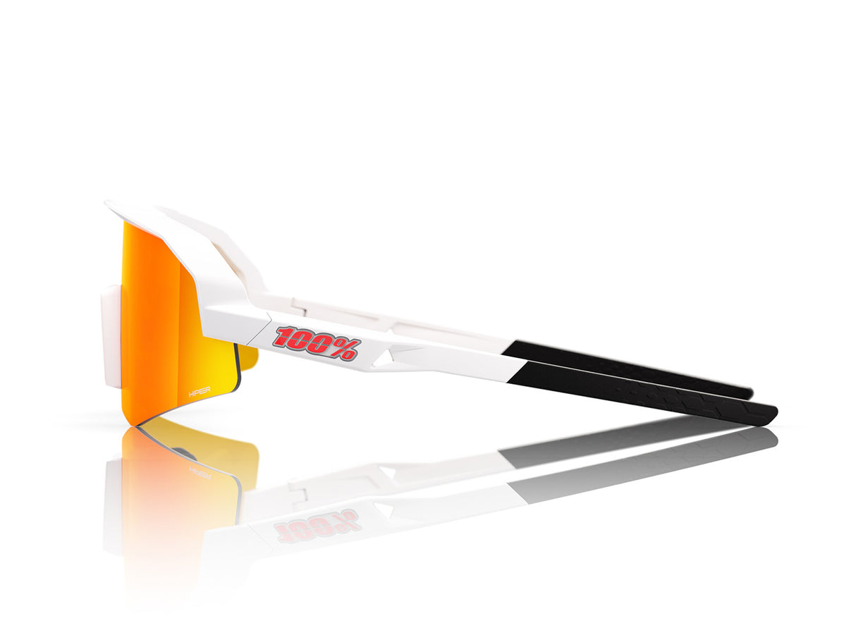 100% Slendale XS/Youth - HiPER Multilayer Mirror Lens - Matte White