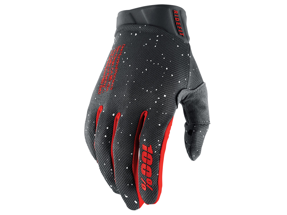 100% Ridefit Gloves Mars rot