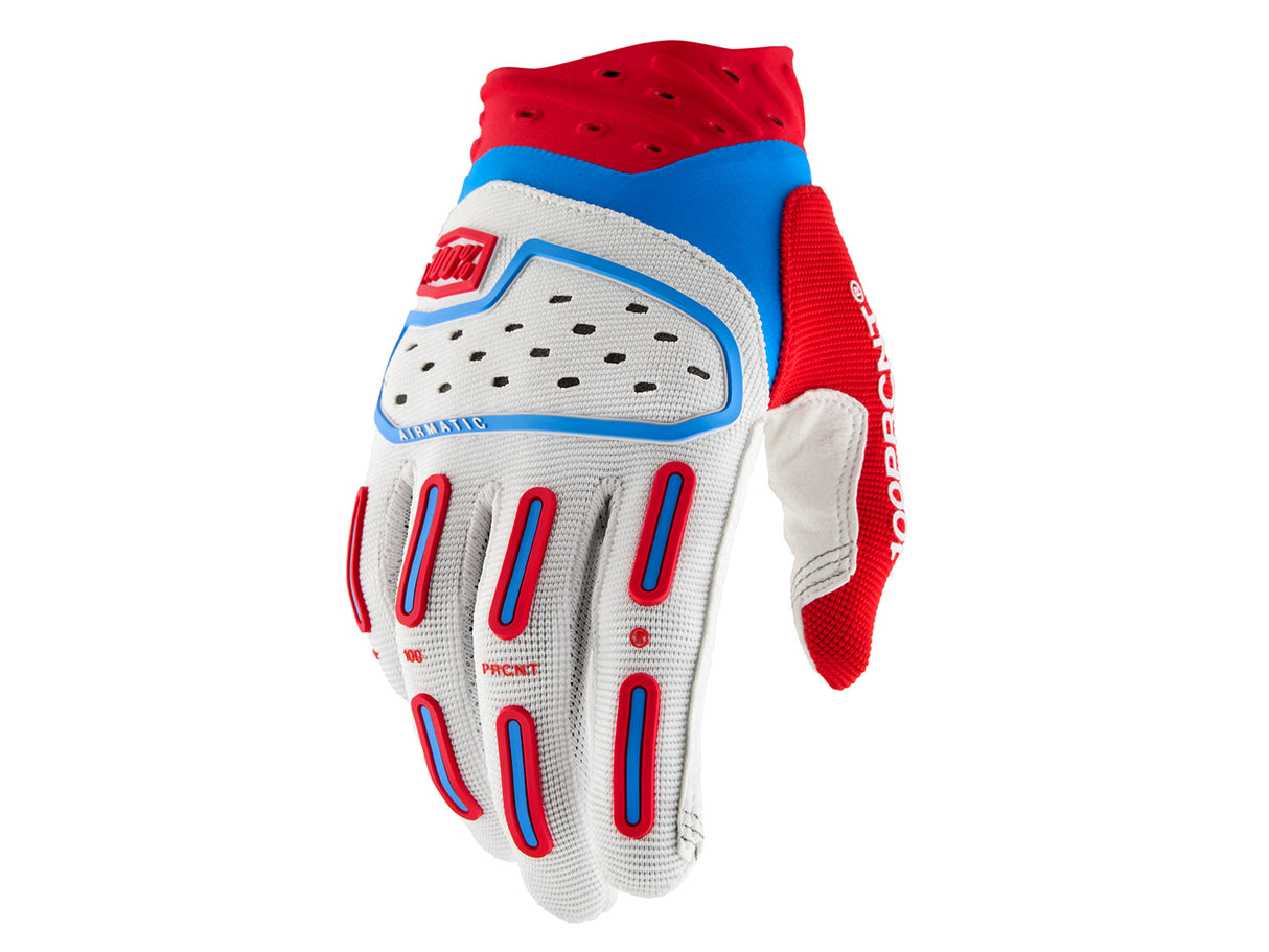 100% Airmatic 2 Gloves - Red / White / Blue