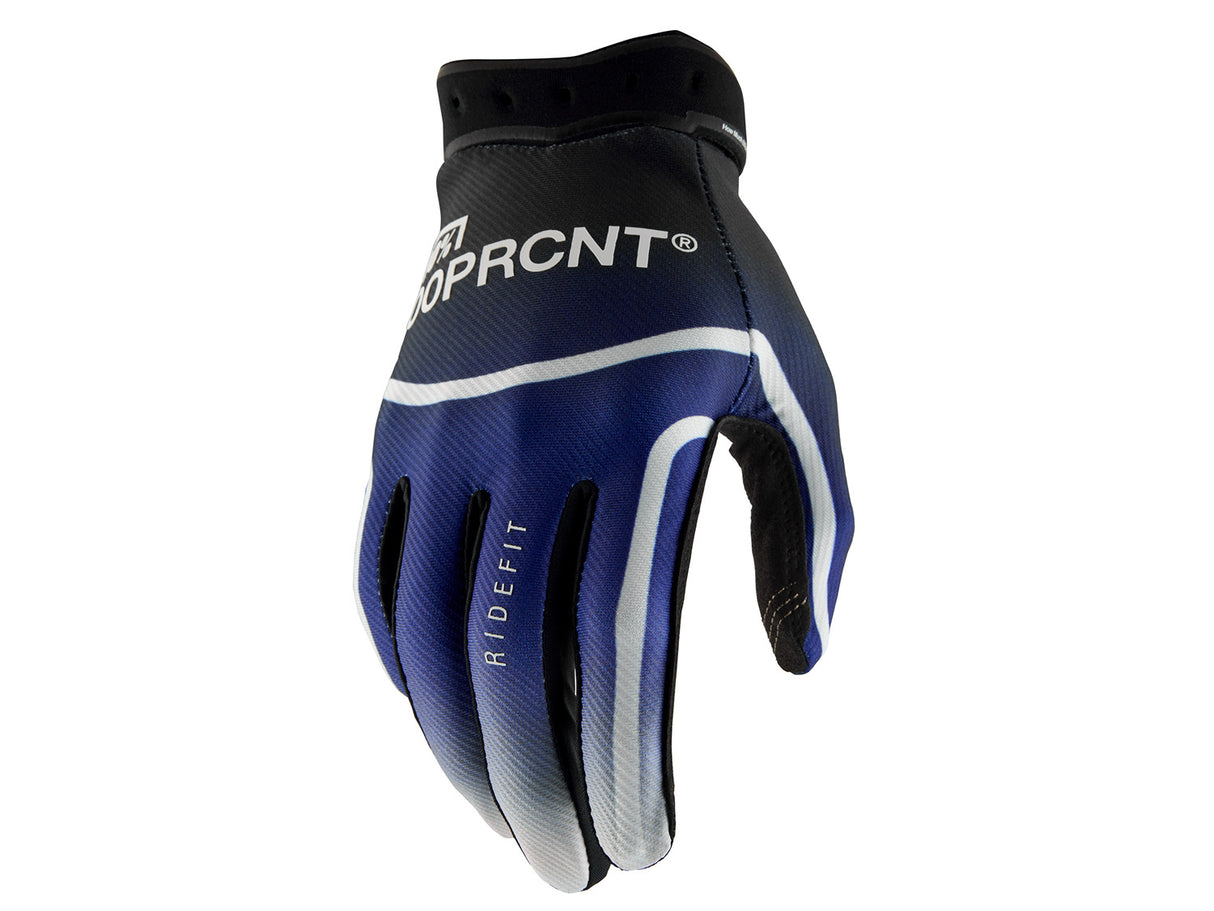 100% Ridefit Gloves - blue