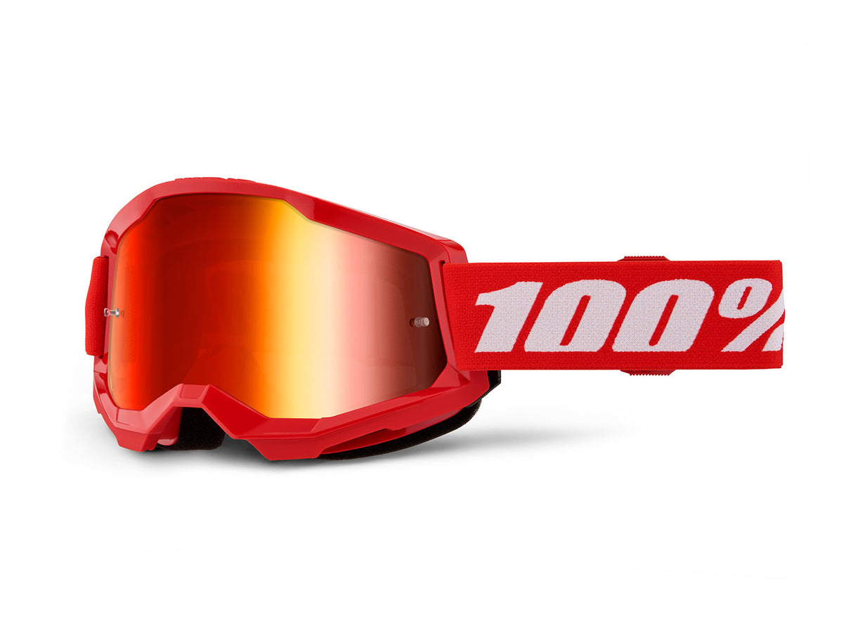 100% Strata 2 Goggle - Mirror Lens FA23 - red