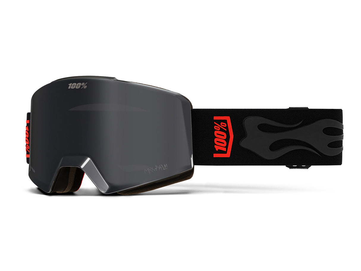 100% NORG HiPER snow goggle, Max Palm - Mirror Black Lens