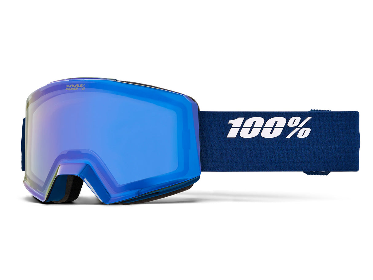 100% NORG HiPER snow goggle, Deep Teal - Mirror Yellow Gold Lens