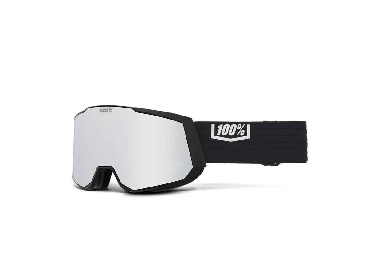 100% SNOWCRAFT XL HiPER snow goggle,Esntl Black- Silver ML Mirror - HiPER Grey-Blue w/Silver ML Mi