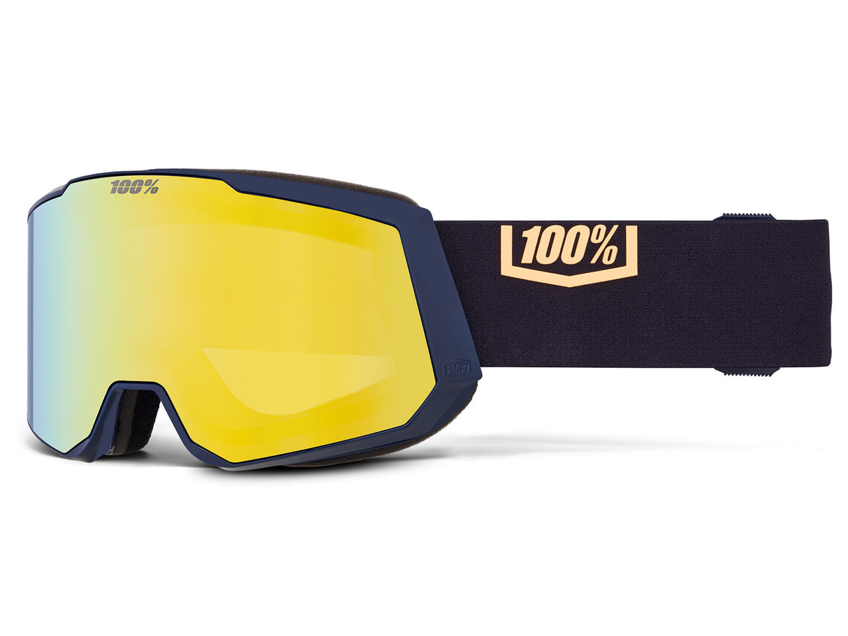 100% SNOWCRAFT XL HiPER snow goggle,Night Show - Mirror Yellow Gold