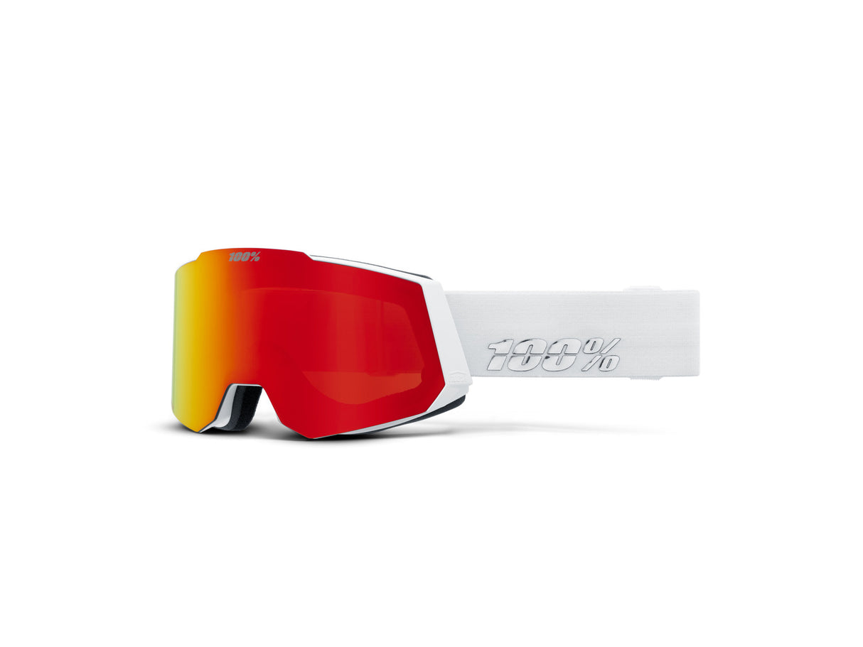 100% SNOWCRAFT HiPER snow goggle, Esntl White - Copper ML Mirror - HiPER Vermillion w/Red ML Mi