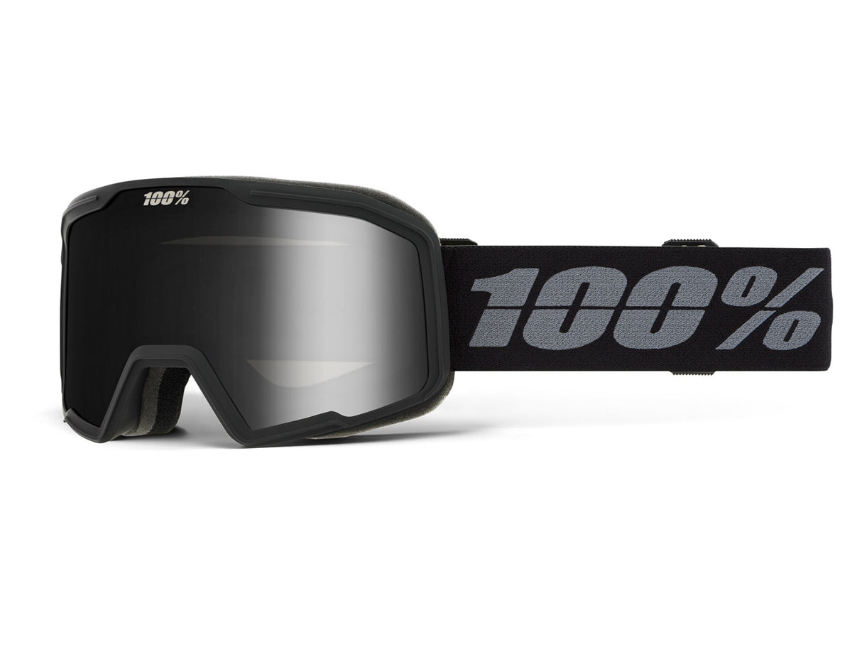 100% VALNOR snow goggle, Base Black - Dark Smoke Lens