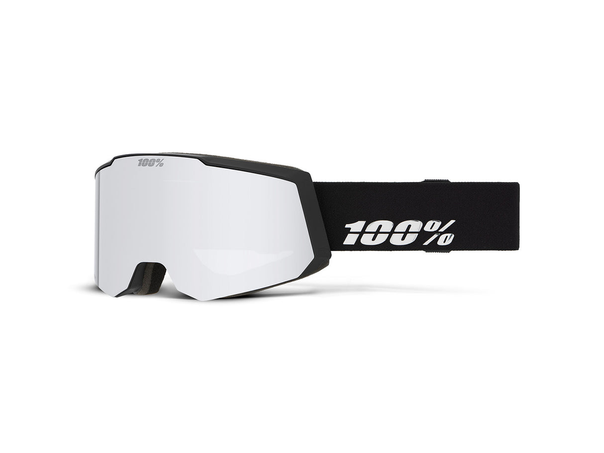 100% SNOWCRAFT S HiPER snow goggle,Black/Silver - Mirror Silver