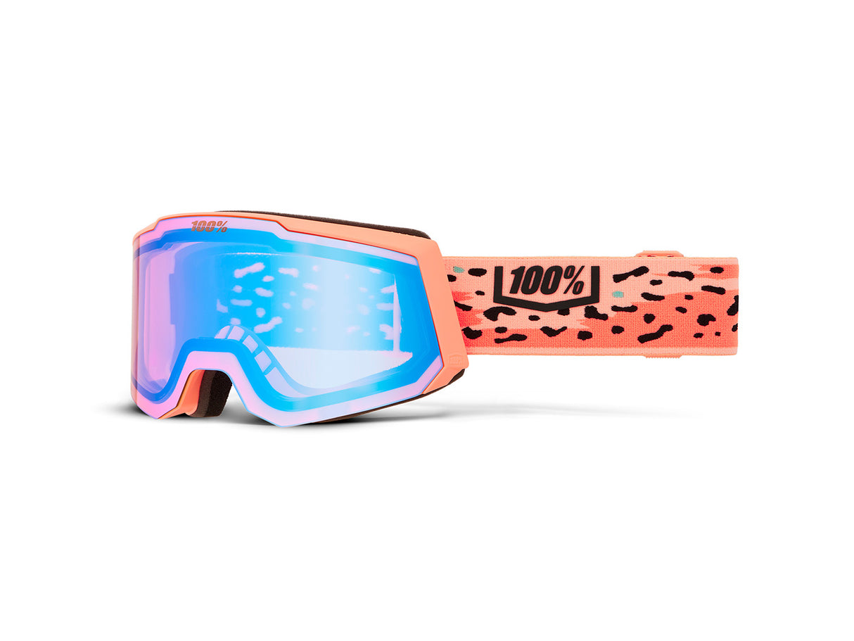 100% SNOWCRAFT S HiPER snow goggle,Safari - Mirror Peach Lens - Safari - Peach Mi ML