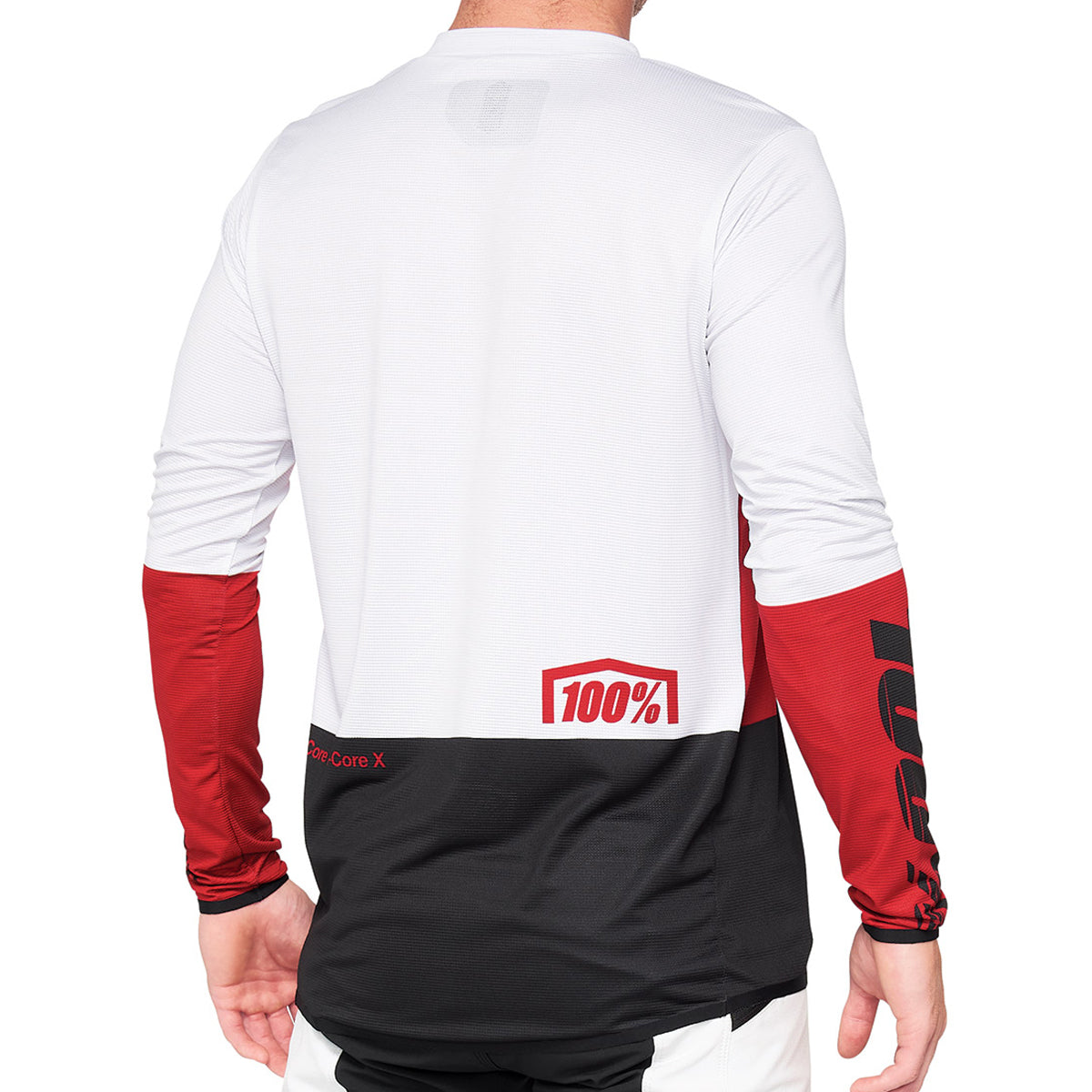 R-Core X Jersey - Langarm Trikot - Cherry Black - Weiß/Schwarz/Rot