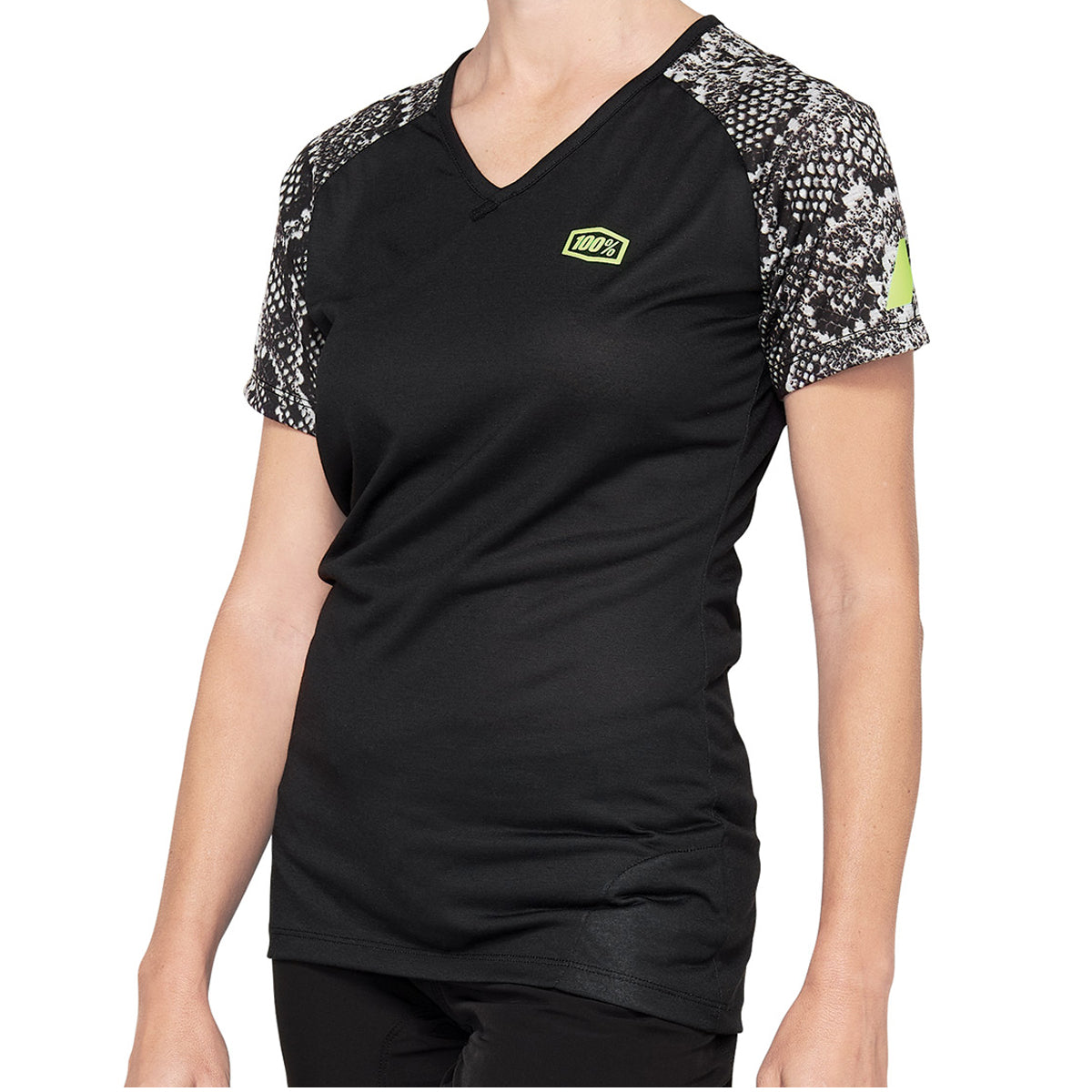 Airmatic Women - Damen Kurzarm Trikot - Black Phython - Schwarz/Weiß