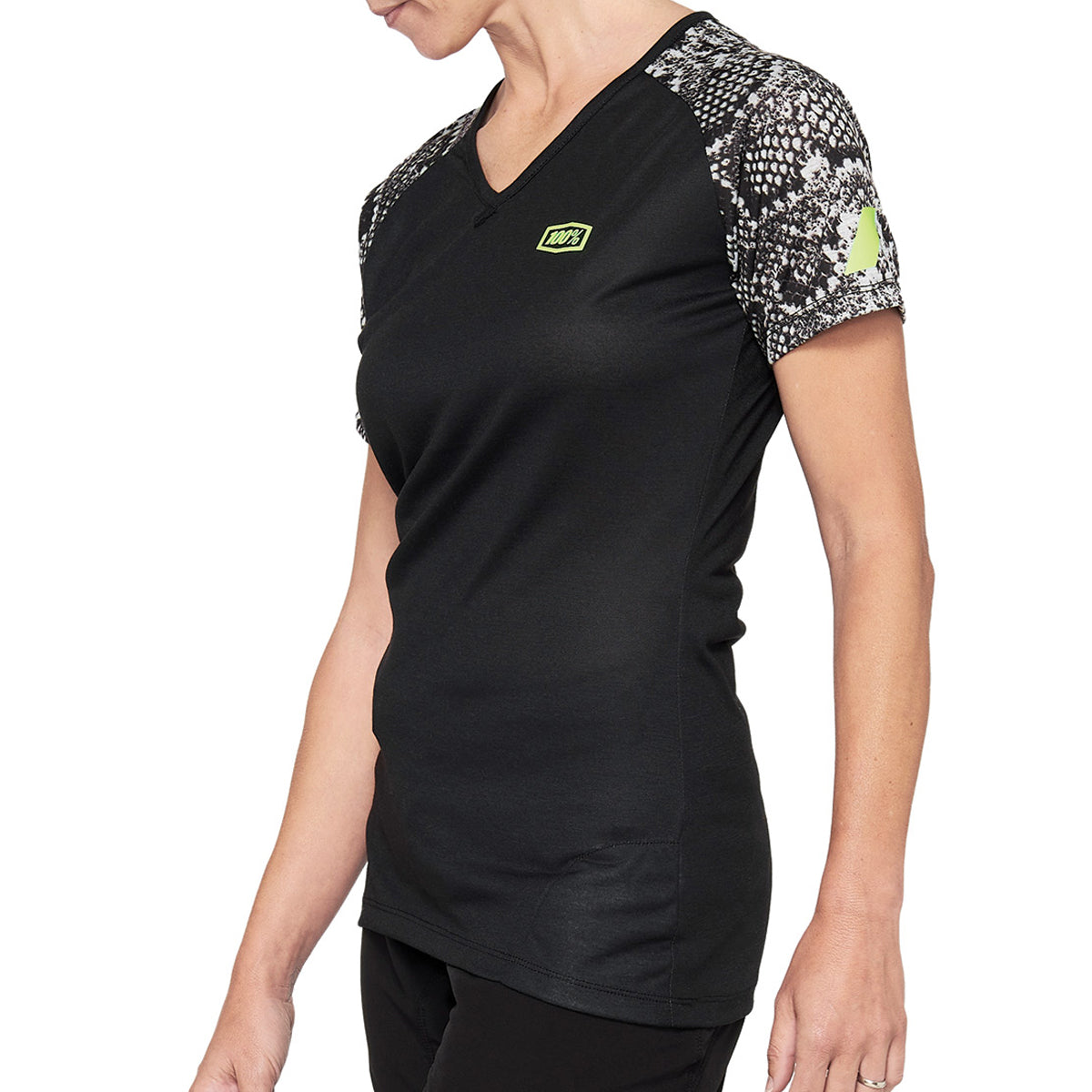 Airmatic Women - Damen Kurzarm Trikot - Black Phython - Schwarz/Weiß