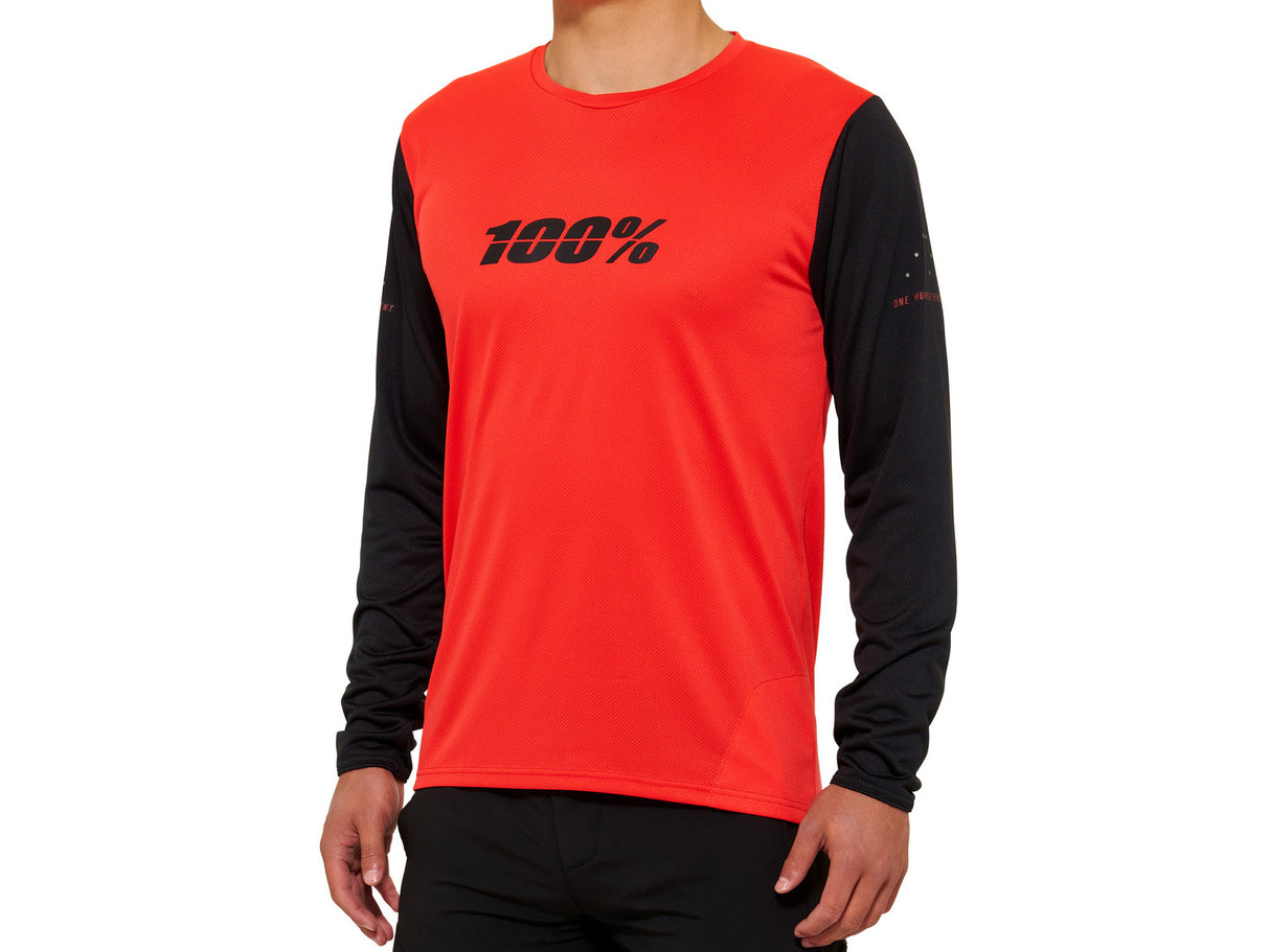 100% Ridecamp Long Sleeve Jersey - Red/Black