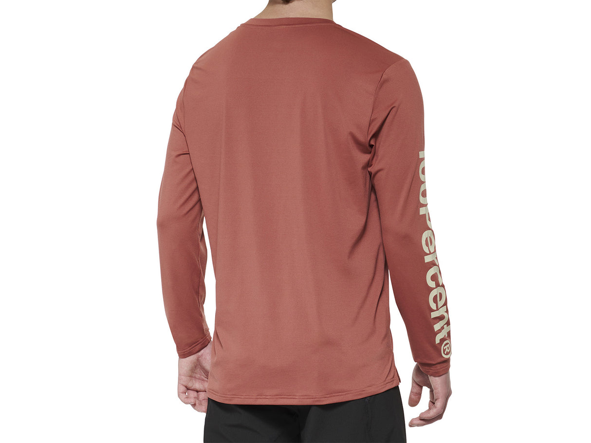 100% Airmatic Long Sleeve Jersey - Cardinal