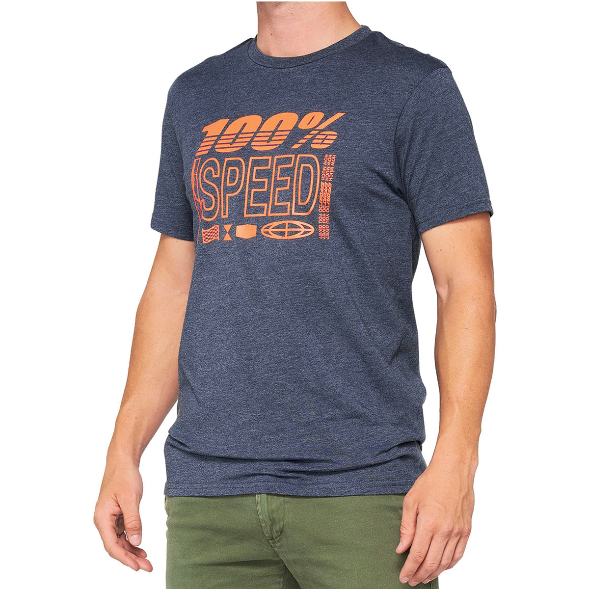 Trademark - T-Shirt - Navy Heather - Hellblau/Orange