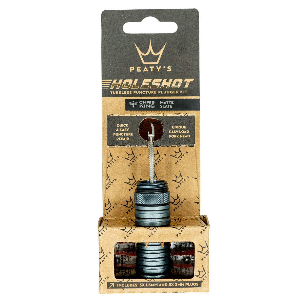 Holeshot Tubeless Puncture Plugger Kit - Slate