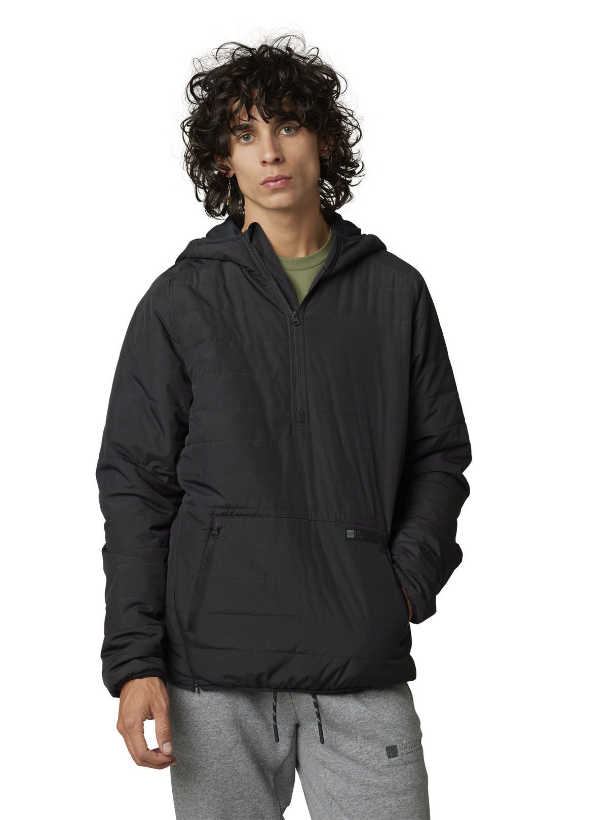 Howell Hooded Puffy Anorak - black