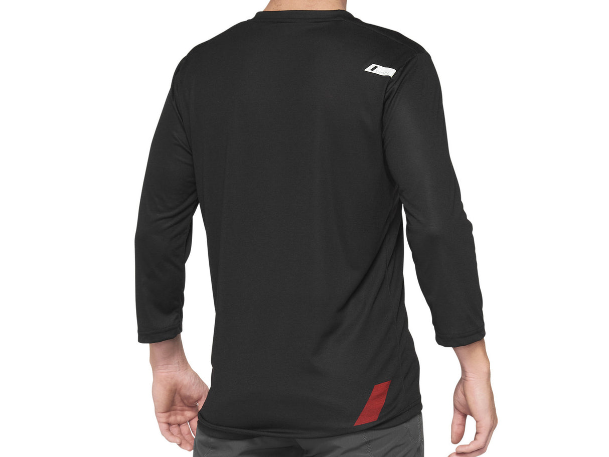100% Airmatic 3/4 Sleeve Jersey - black/red