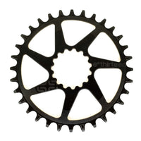Helix Plus Guide Ring Direct Mount Chainring, 52/55mm Flip Flop - black