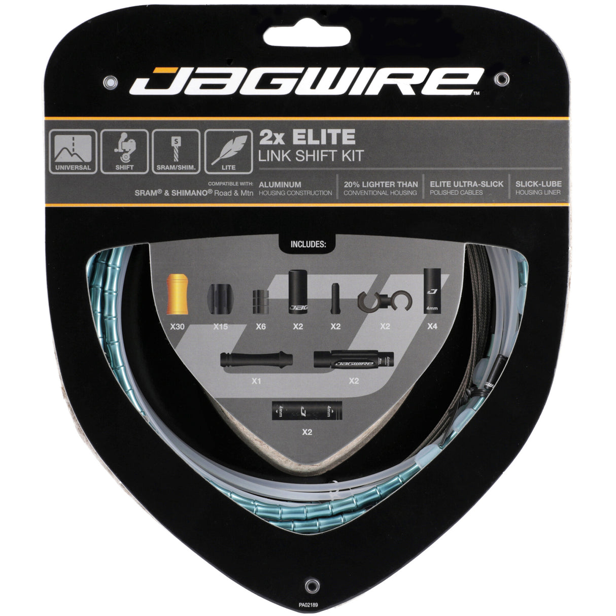 Schaltzugset Road & Mountain Elite Link 2x - Ltd. celeste