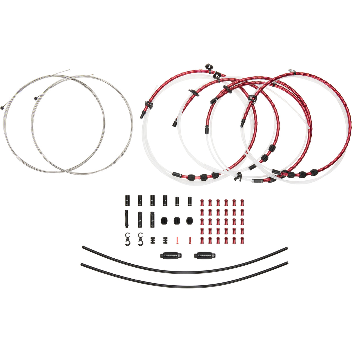 Schaltzugset Road & Mountain Elite Link 2x - rot