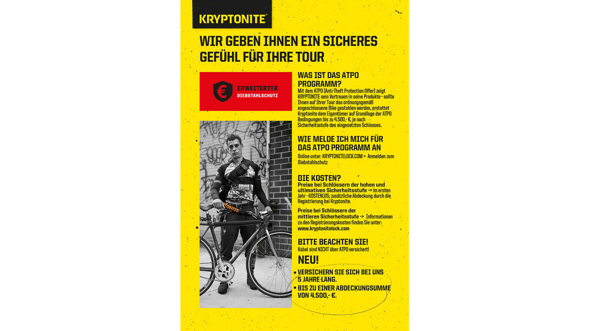 Kryptolok Standard Combo Bügelschloss - schwarz