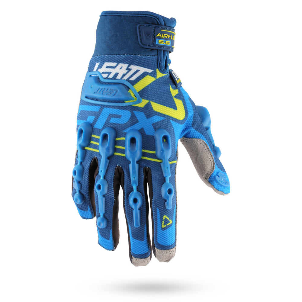 Handschuhe GPX 5.5 Windblock (blau-gelb-weiss)