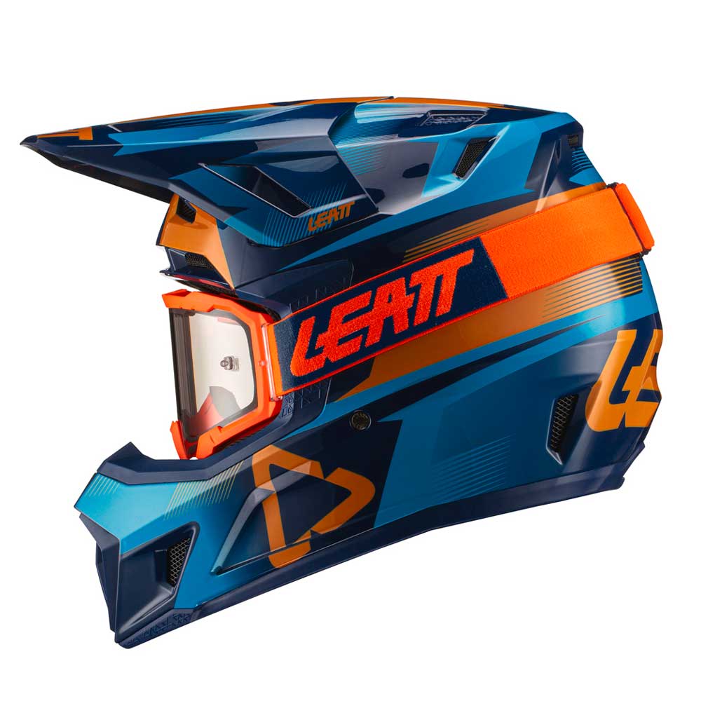 Helm inkl. Brille 7.5 V21.1 blau-gelb