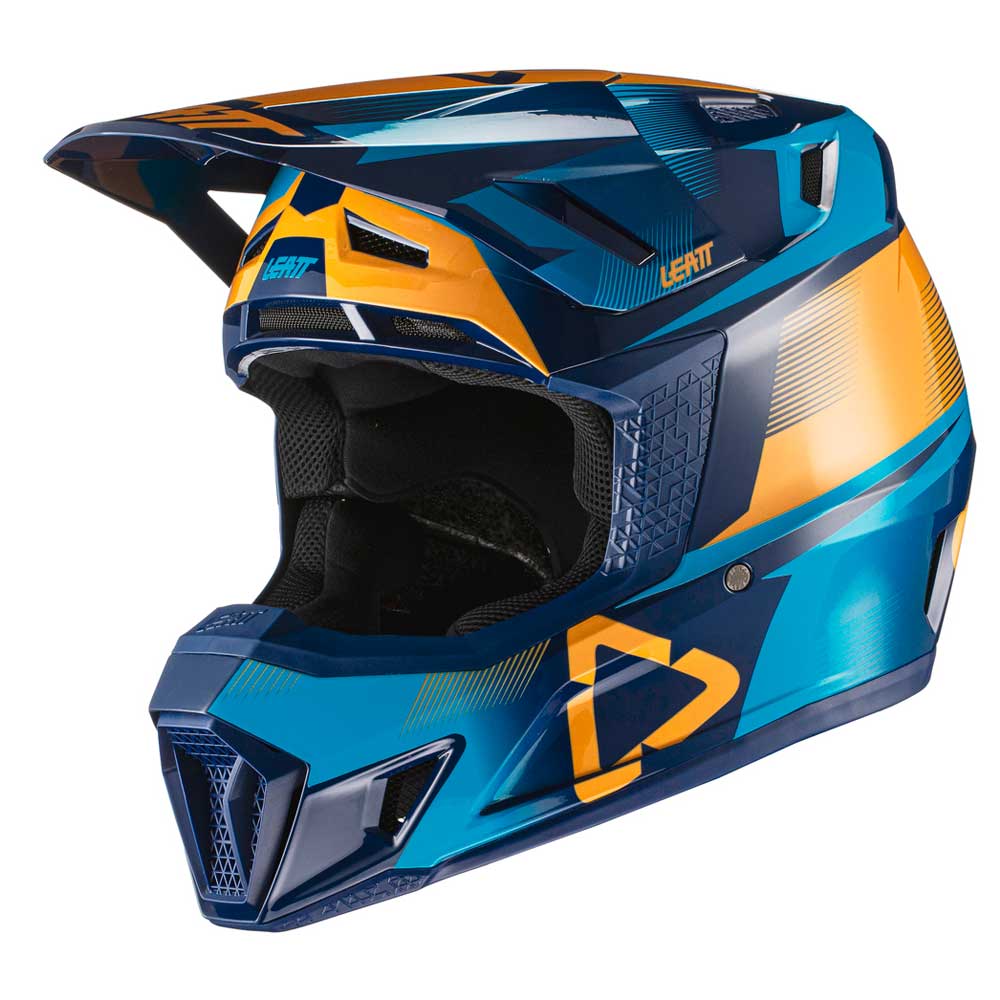 Helm inkl. Brille 7.5 V21.1 blau-gelb