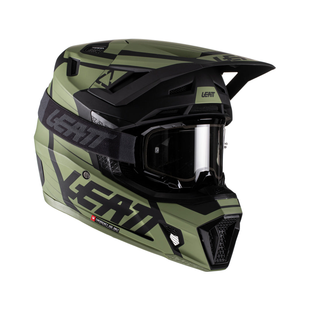 Helm inkl. Brille 7.5 V22 Graphic schwarz-grün