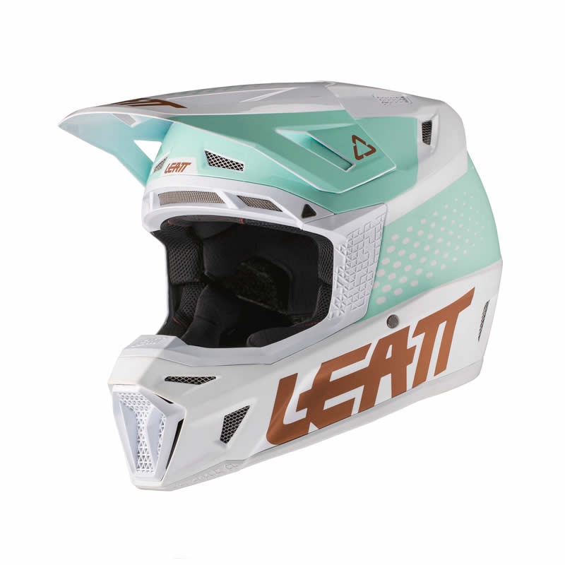 Helm inkl. Brille 8.5 V21.1 - weiss-grün-gold