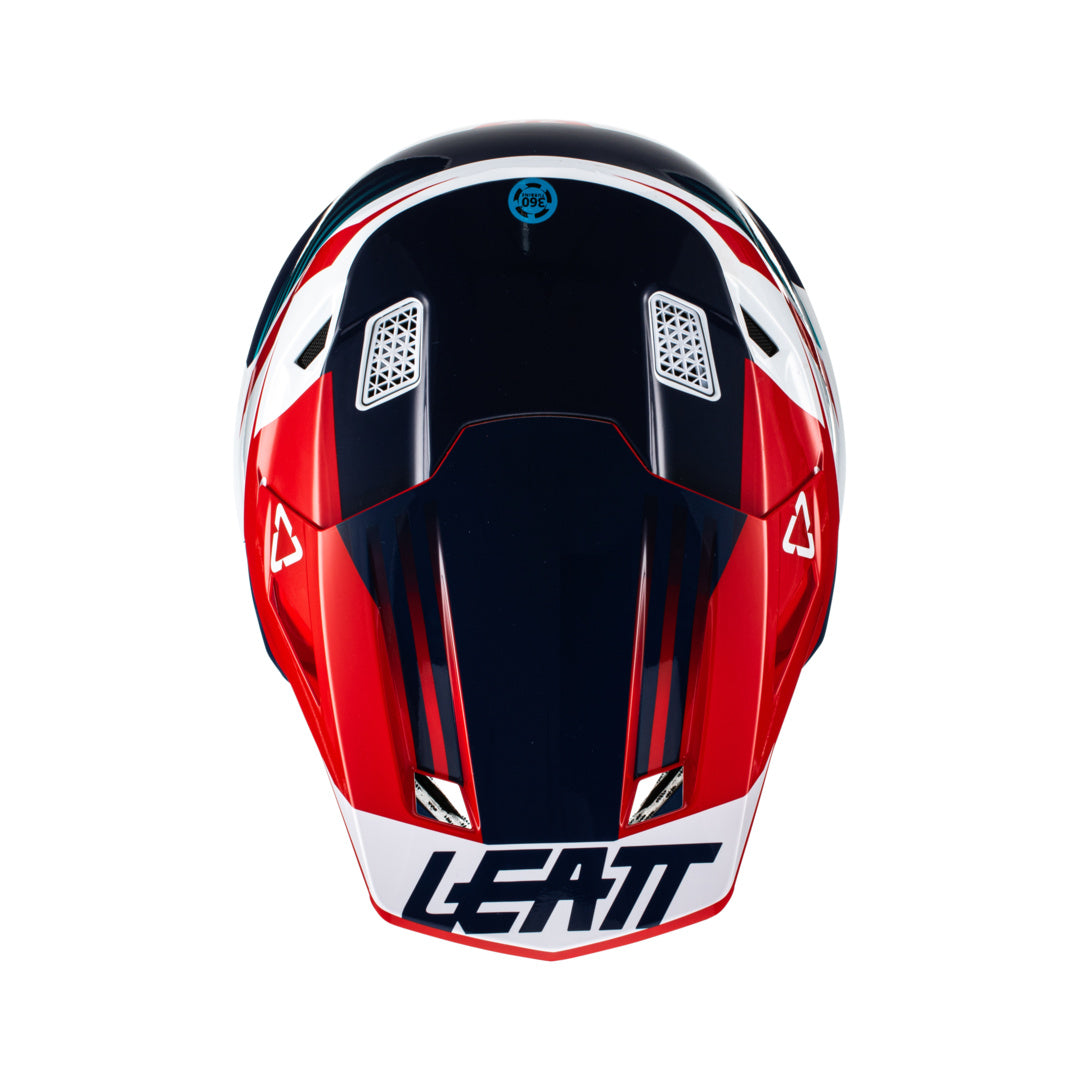 Helm inkl. Brille 8.5 V22 Graphic rot-blau-weiss