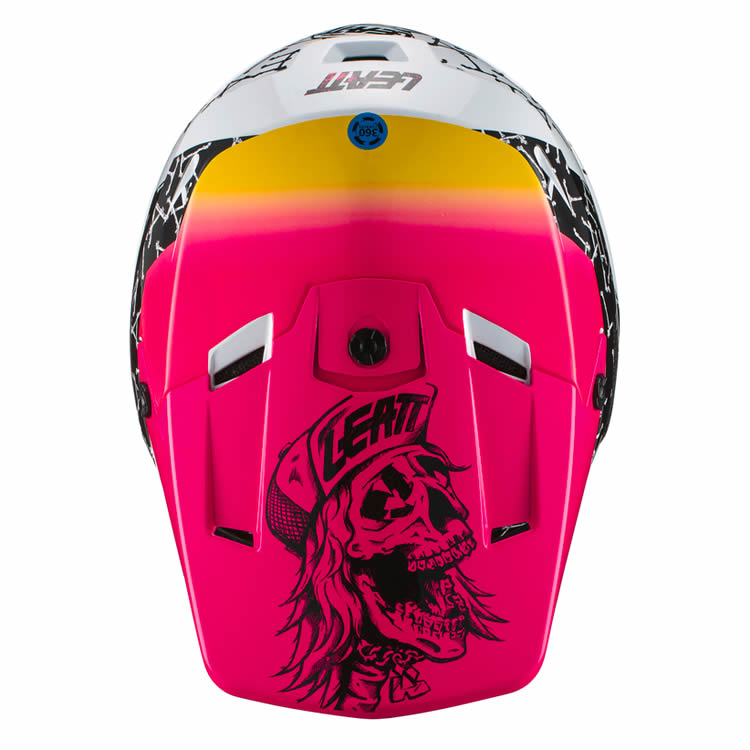 Motocrosshelm 3.5 V21.2 - weiss-schwarz-rot