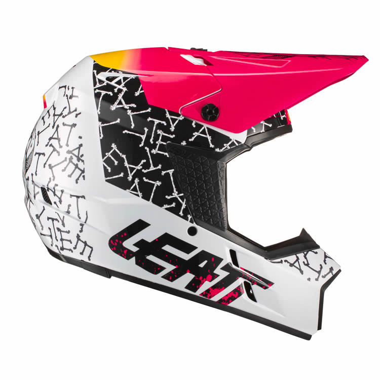 Motocrosshelm 3.5 V21.2 - weiss-schwarz-rot