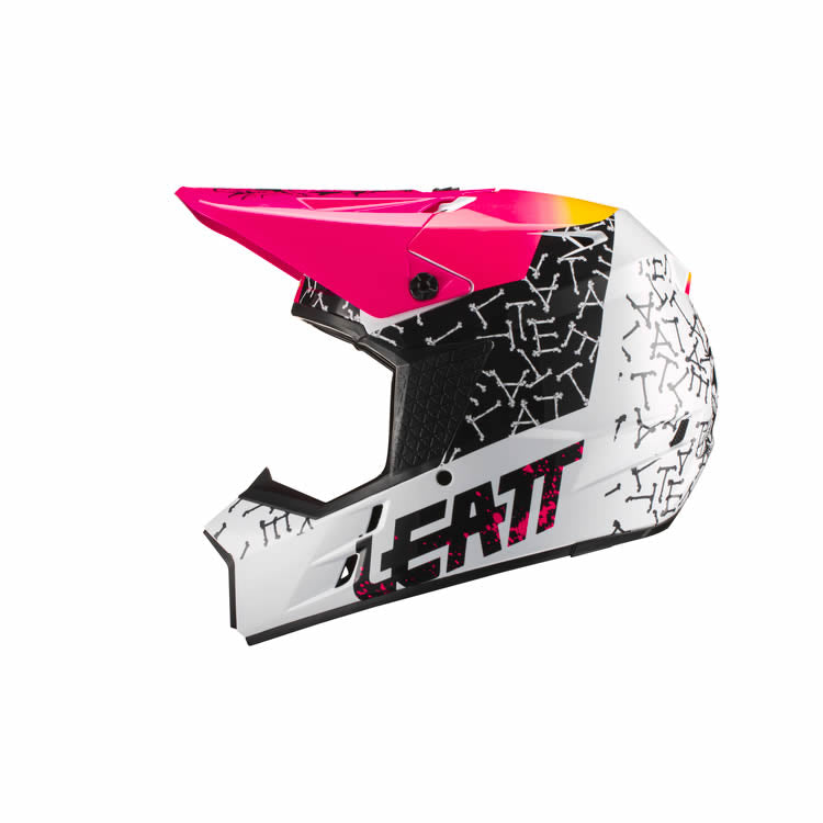 Motocrosshelm 3.5 V21.2 - weiss-schwarz-rot