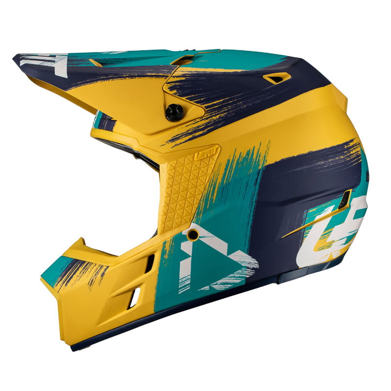 Motocrosshelm GPX 3.5 V19.1 gold-türkis