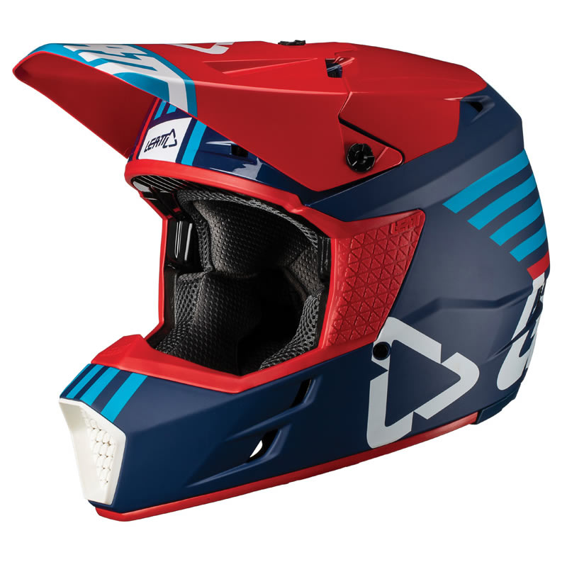 Motocrosshelm GPX 3.5 V19.2 blau-rot