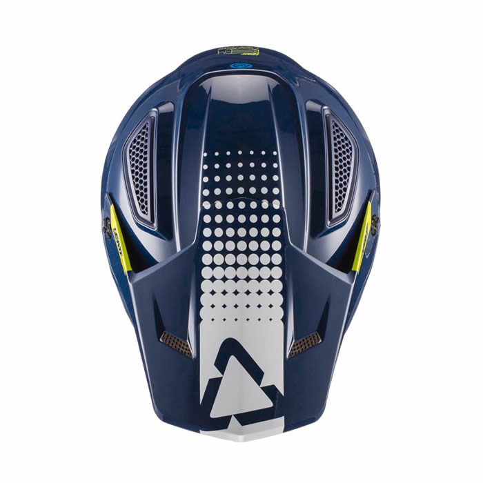 Motocrosshelm GPX 4.5 - blau-weiss-grün