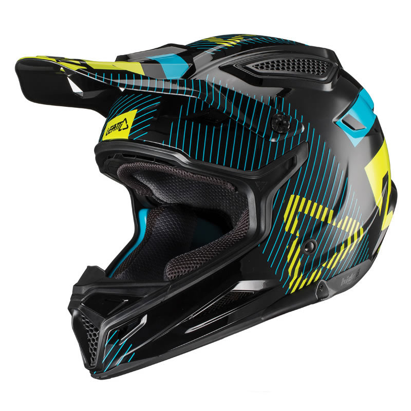 Motocrosshelm GPX 4.5 V19.2 schwarz-lime